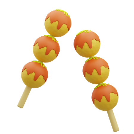 Japanese Dango  3D Icon