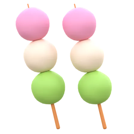 Japanese Dango  3D Icon