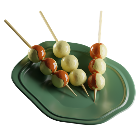 Japanese Dango  3D Icon