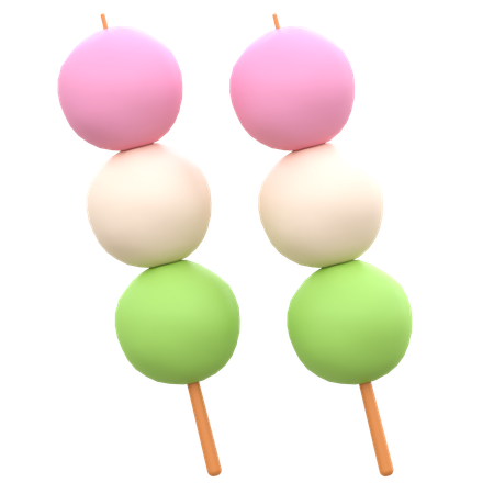 Japanese Dango  3D Icon