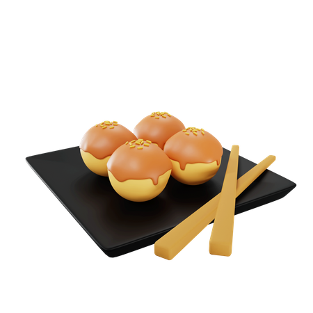 Japanese Dango Plate  3D Icon