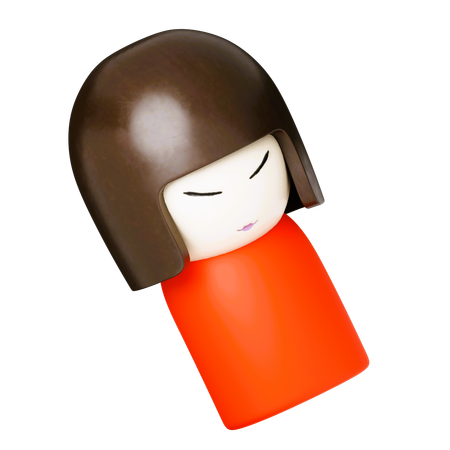 Japanese Doll  3D Icon