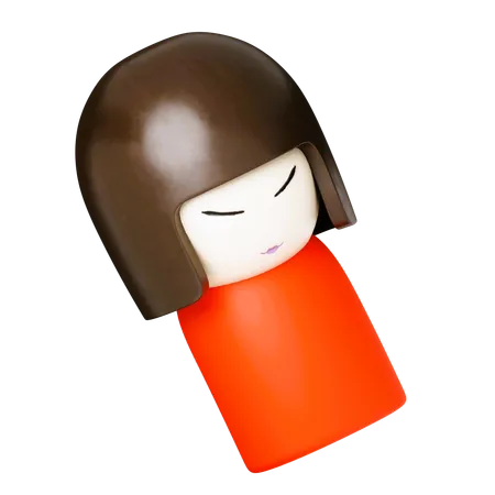 Japanese Doll  3D Icon