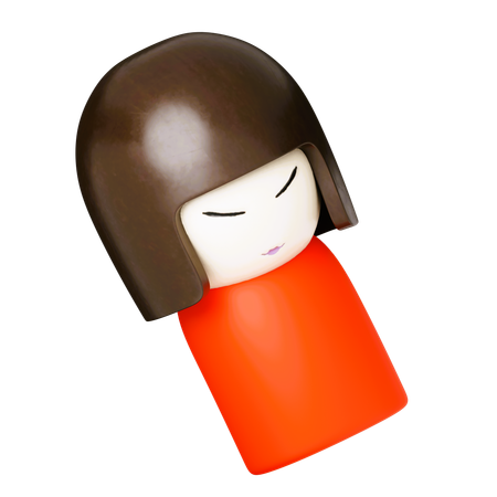 Japanese Doll  3D Icon