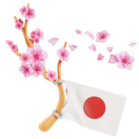 Japanese Flag  3D Icon