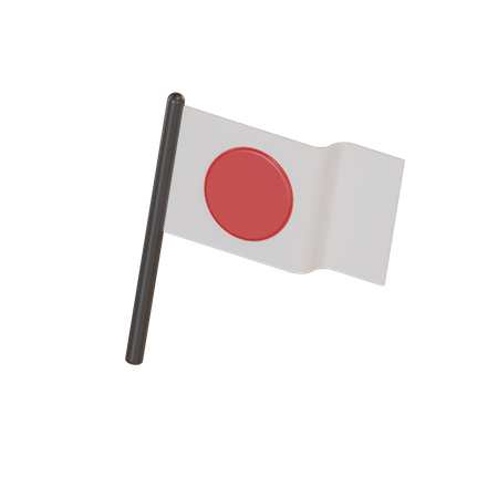 Japanese Flag 3D Illustration