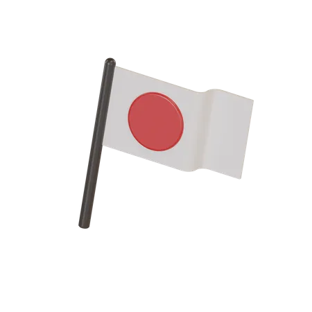 Japanese Flag  3D Illustration
