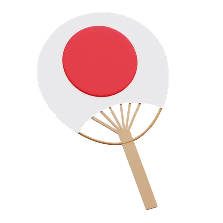 Japanese Flag Fan  3D Icon