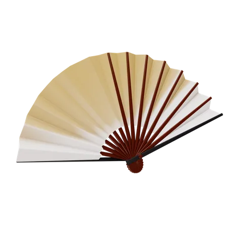 Japanese Folding Fan  3D Illustration