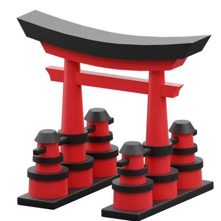 Japanese Gate  3D Icon