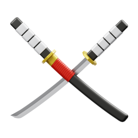 Japanese Katana  3D Illustration