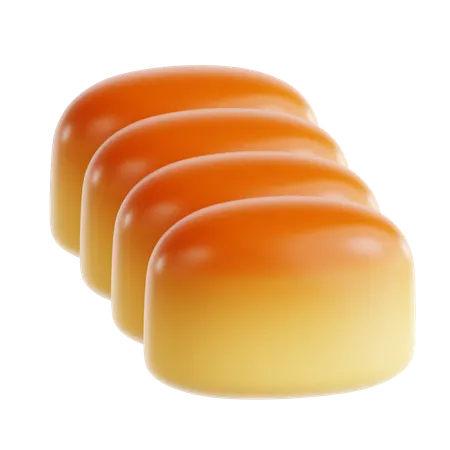 Japanese Milk Bread  3D Icon