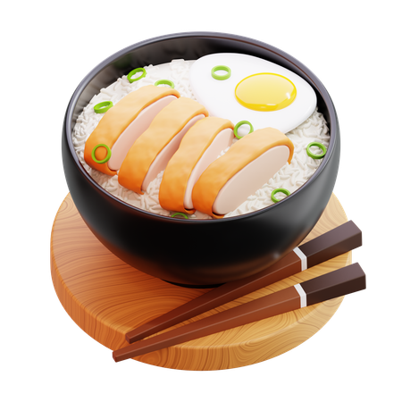 Japanese Rice Bowl  3D Icon