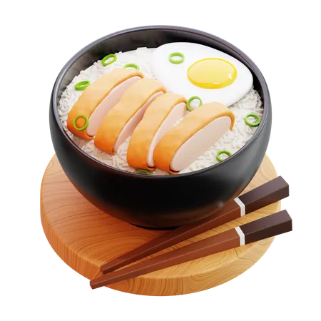Japanese Rice Bowl  3D Icon