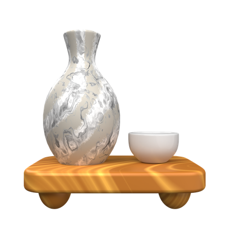 Japanese Sake  3D Icon