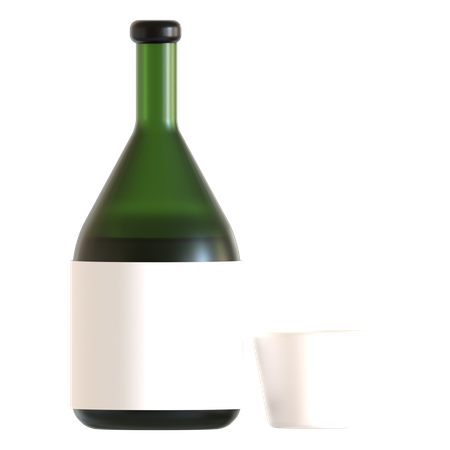 Japanese Sake  3D Icon