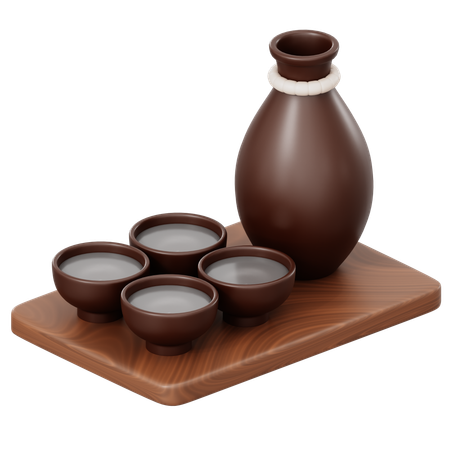 Japanese Sake  3D Icon