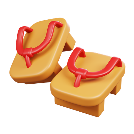 Japanese Sandal  3D Icon