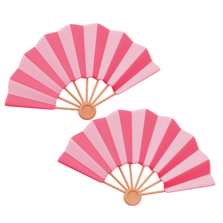 Japanese Sensu Fan  3D Icon