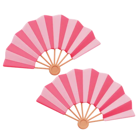 Japanese Sensu Fan  3D Icon