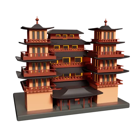 Japanese Temple  3D Icon