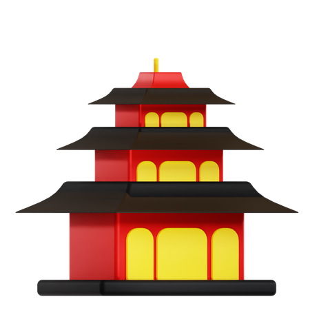 Japanese Temple  3D Icon