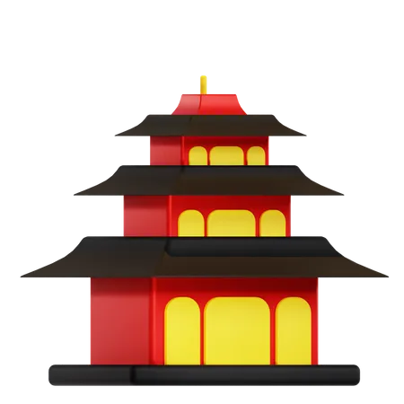 Japanese Temple  3D Icon