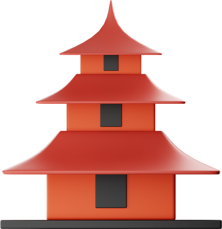 Japanese Temple  3D Icon