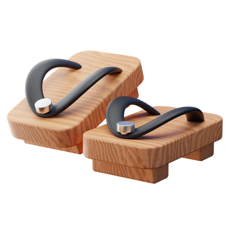 Japanese Traditional Geta  3D Icon