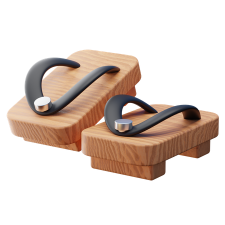 Japanese Traditional Geta  3D Icon