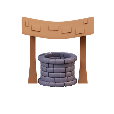 Japanese Water Well  3D Icon