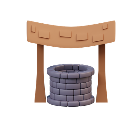 Japanese Water Well 3D Illustration