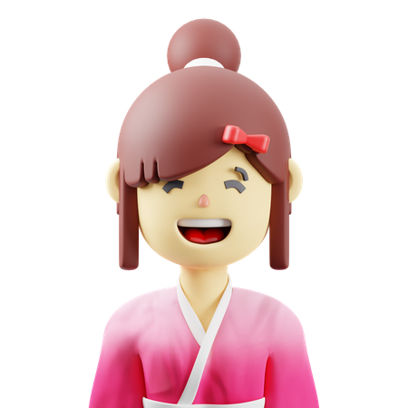 Japanese Woman  3D Icon