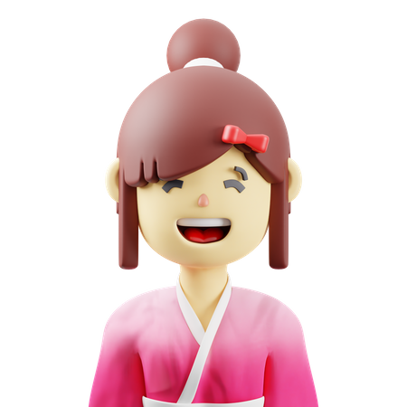 Japanese Woman  3D Icon
