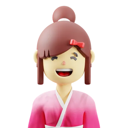 Japanese Woman  3D Icon