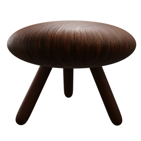 Japanesse Style Wooden Chair  3D Icon