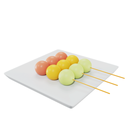 Japanischer Dango  3D Icon