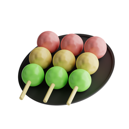 Japanischer Dango  3D Icon