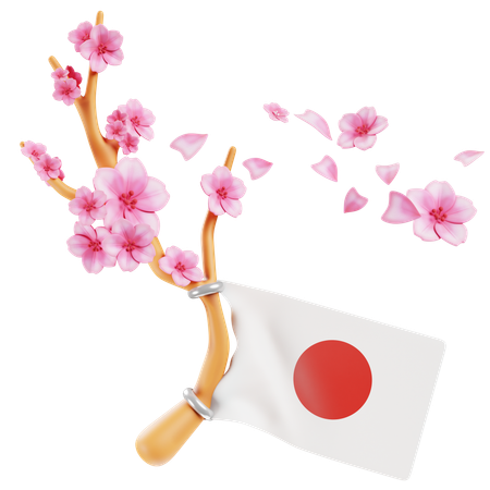 Japanische flagge  3D Icon