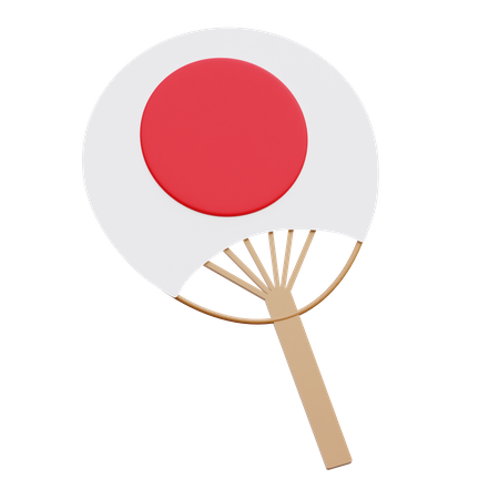 Japanischer Flaggenfächer  3D Icon