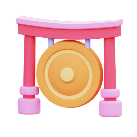 Japanischer Gong  3D Icon