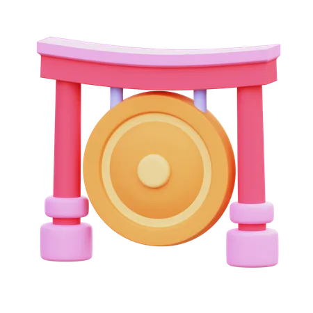 Japanischer Gong  3D Icon