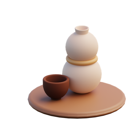 Japanischer grüner Tee  3D Icon