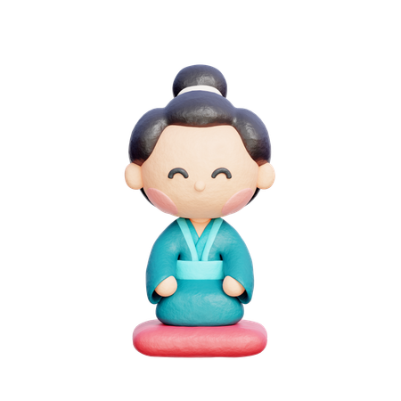 Japanischer Mann  3D Icon