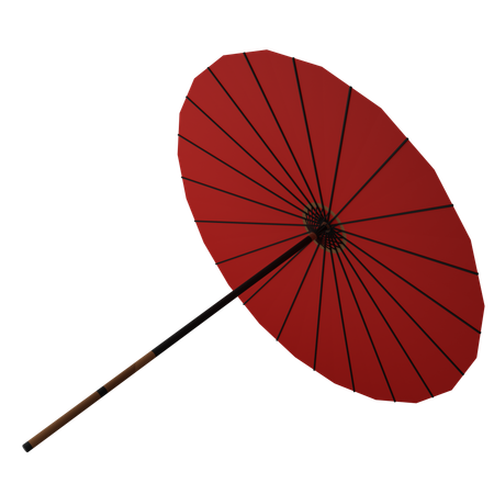 Japanischer Regenschirm  3D Icon