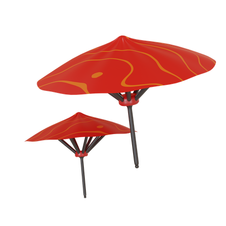 Japanischer Regenschirm  3D Icon