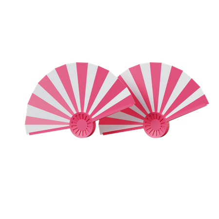Japanischer Sensu  3D Icon