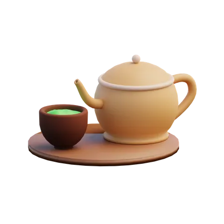Japanischer Tee  3D Illustration