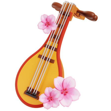 Japanisches Musikinstrument  3D Icon