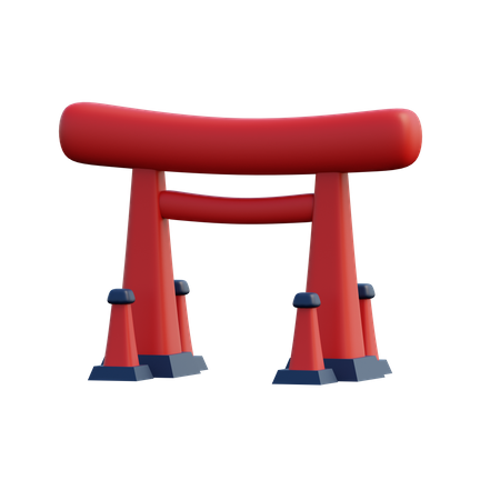 Japanisches Torii-Tor  3D Illustration